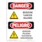 Signmission Safety Sign, OSHA Danger, 7" Height, Benzene Cancer Hazard, Bilingual Spanish OS-DS-D-57-VS-1995 - alternate 1
